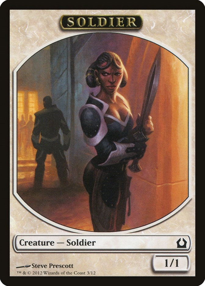 Image for Soldier Token (3) [Return to Ravnica] - Magic: The Gathering