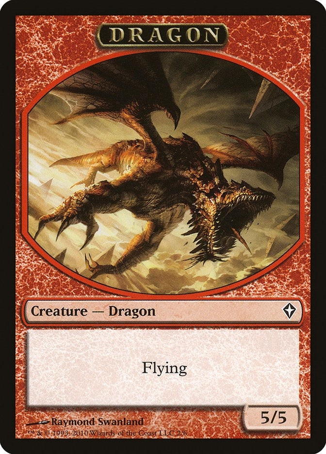 Image for Dragon Token (2) [Worldwake] - Magic: The Gathering