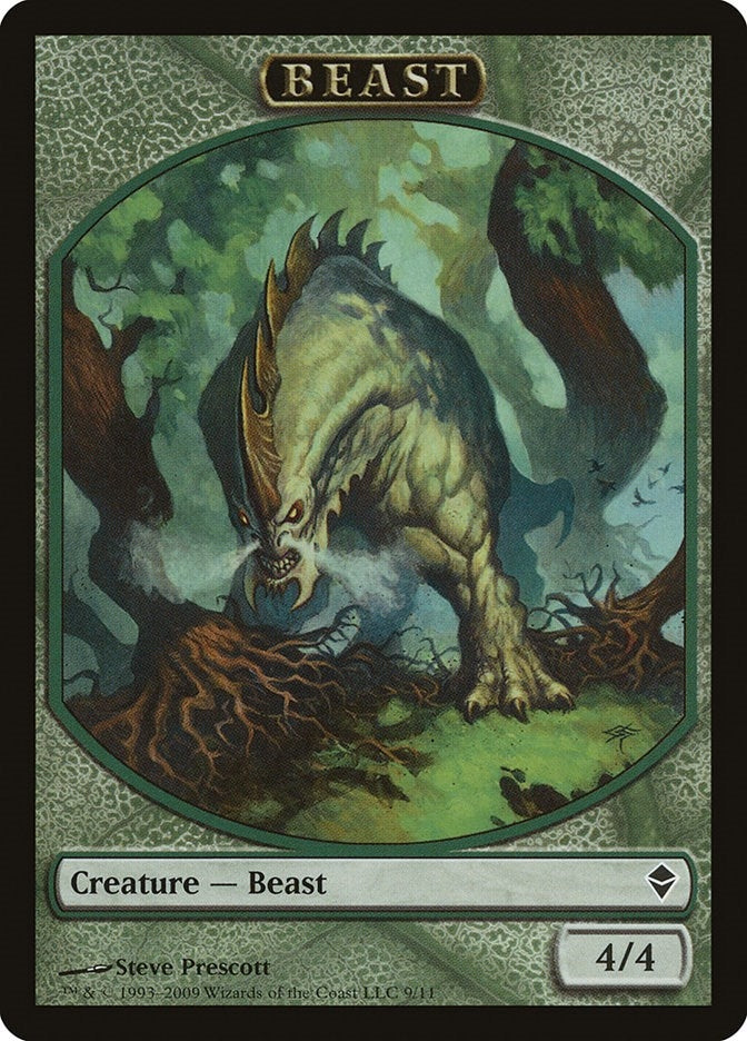 Image for Beast Token (9) [Zendikar] - Magic: The Gathering