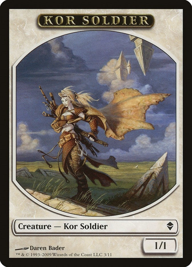 Image for Kor Soldier Token (3) [Zendikar] - Magic: The Gathering