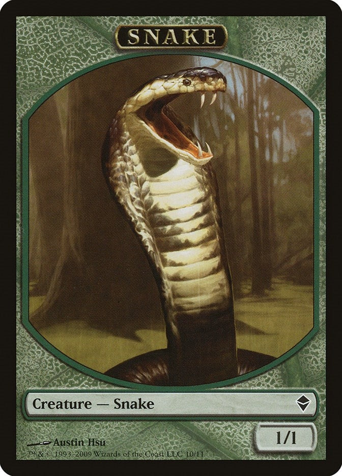 Image for Snake Token (10) [Zendikar] - Magic: The Gathering