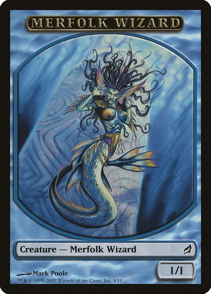Merfolk Wizard Token (4) [Lorwyn Tokens]