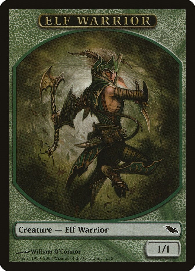 Elf Warrior Token (5) (5) [Shadowmoor Tokens]