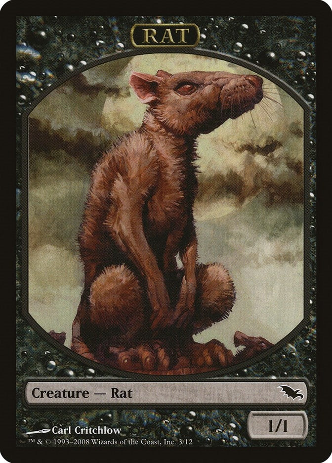 Image for Rat Token (3) [Shadowmoor] - Magic: The Gathering