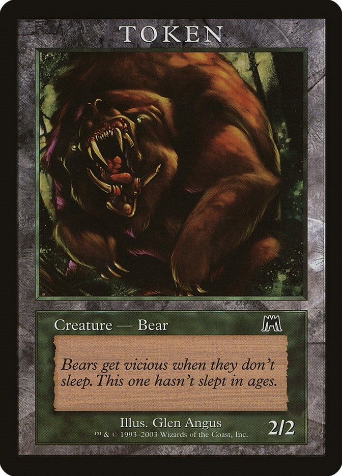 Image for Bear Token (ONS) [Magic Player Rewards] - Magic: The Gathering