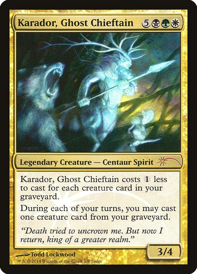 Image for Karador, Ghost Chieftain (1) [Judge Promos] - Magic: The Gathering