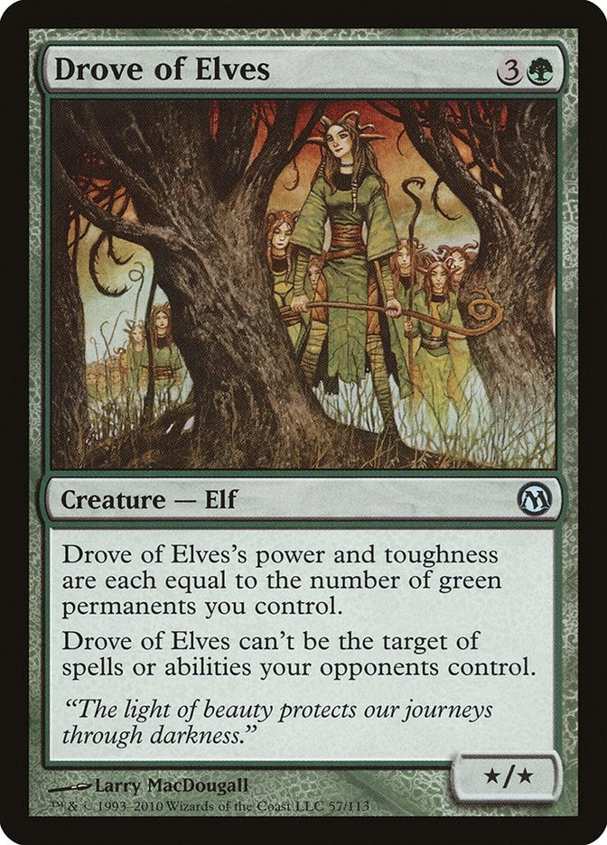 Image for Drove of Elves (57) [Duels of the Planeswalkers] - Magic: The Gathering