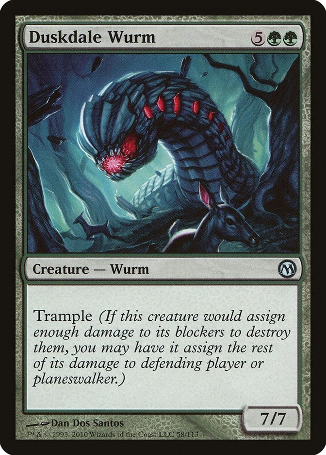 Image for Duskdale Wurm (58) [Duels of the Planeswalkers] - Magic: The Gathering