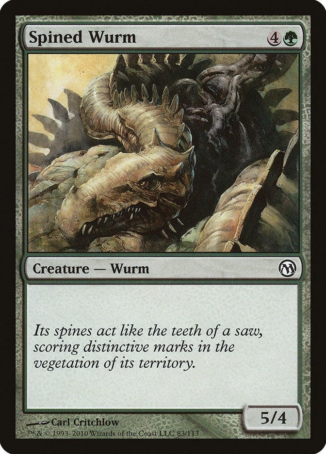 Image for Spined Wurm (83) [Duels of the Planeswalkers] - Magic: The Gathering