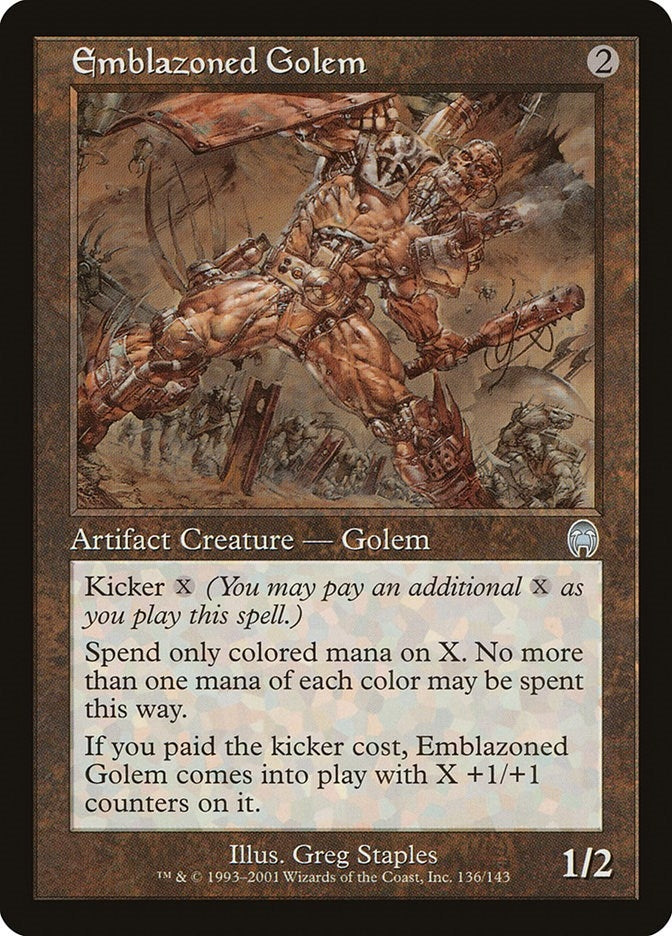 Image for Emblazoned Golem (136) [Apocalypse] - Magic: The Gathering