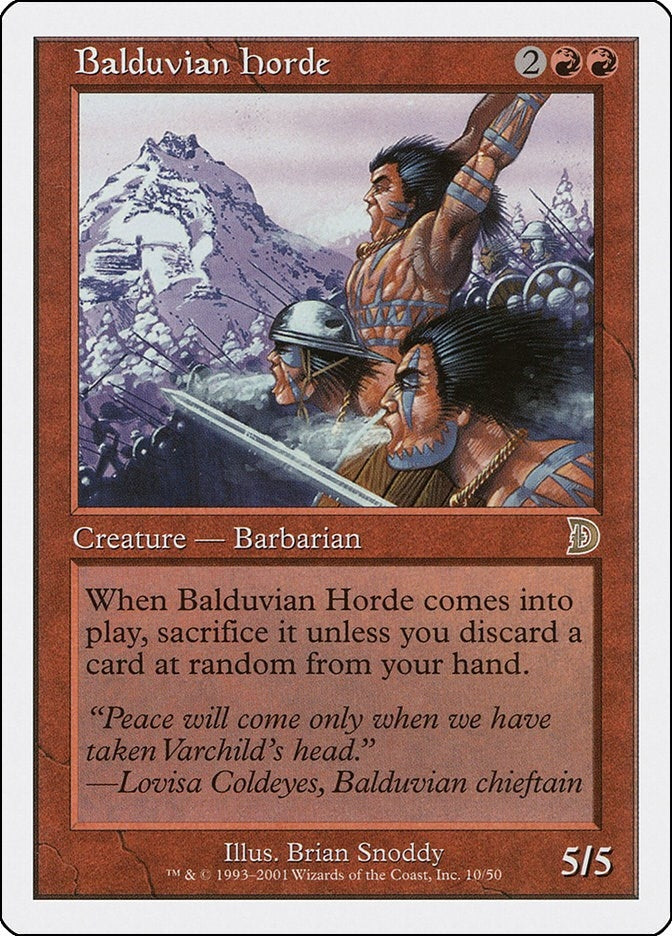 Image for Balduvian Horde (10) [Deckmasters Garfield vs Finkel] - Magic: The Gathering