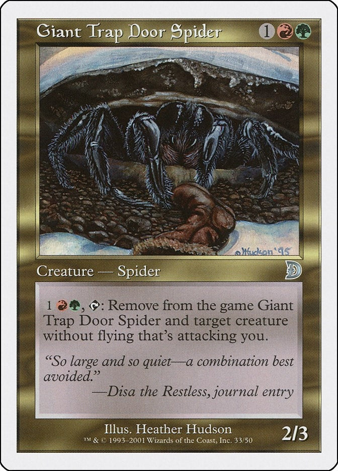 Image for Giant Trap Door Spider (33) [Deckmasters Garfield vs Finkel] - Magic: The Gathering