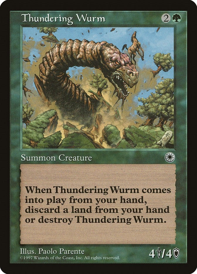 Image for Thundering Wurm [Portal] - Magic: The Gathering