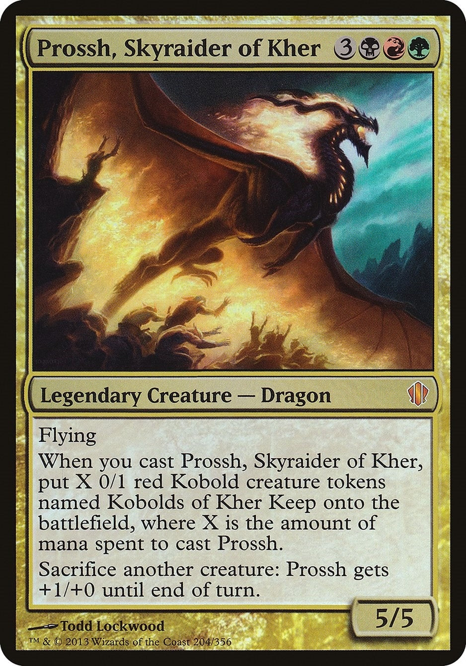 Image for Prossh, Skyraider of Kher (Commander 2013) (204) [Oversize Cards] - Magic: The Gathering