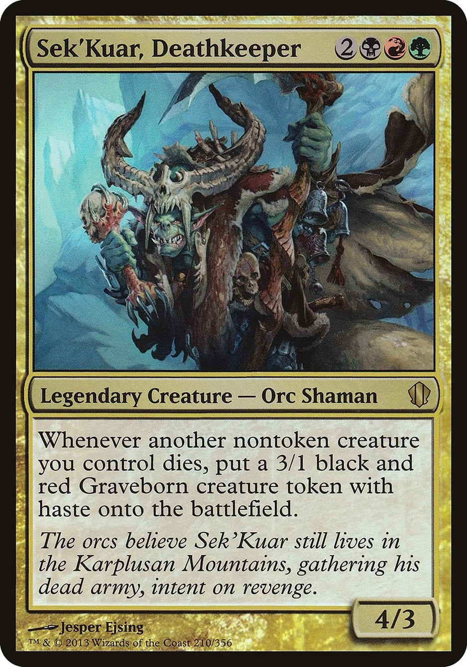 Image for Sek'Kuar, Deathkeeper (Commander 2013) (210) [Oversize Cards] - Magic: The Gathering