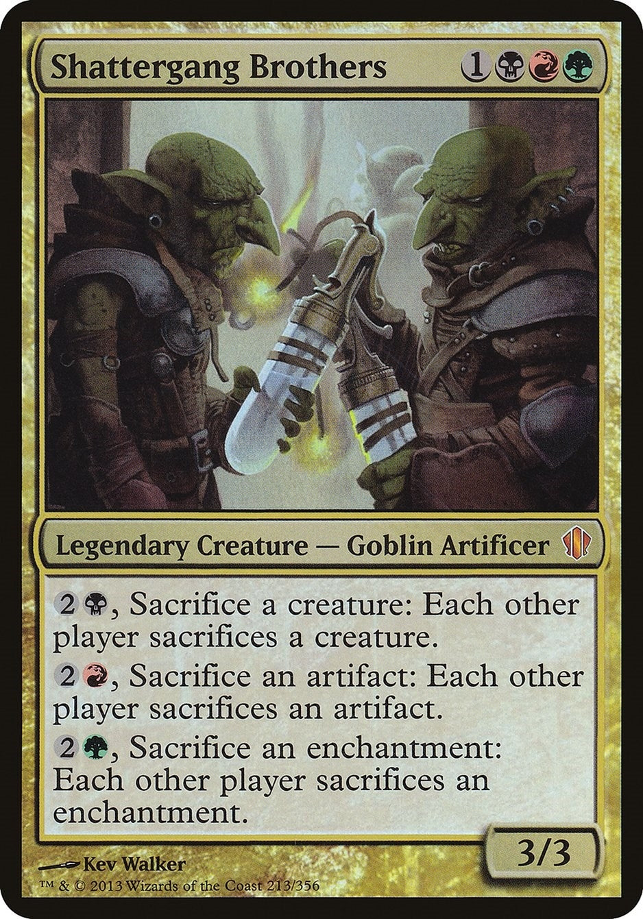Image for Shattergang Brothers (Commander 2013) (213) [Oversize Cards] - Magic: The Gathering