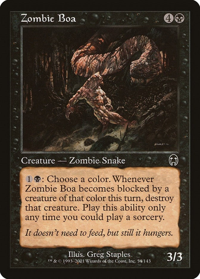 Image for Zombie Boa (54) [Apocalypse] - Magic: The Gathering