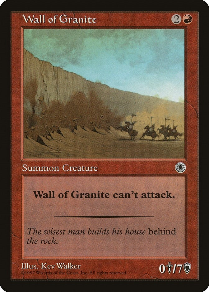 Image for Wall of Granite [Portal] - Magic: The Gathering