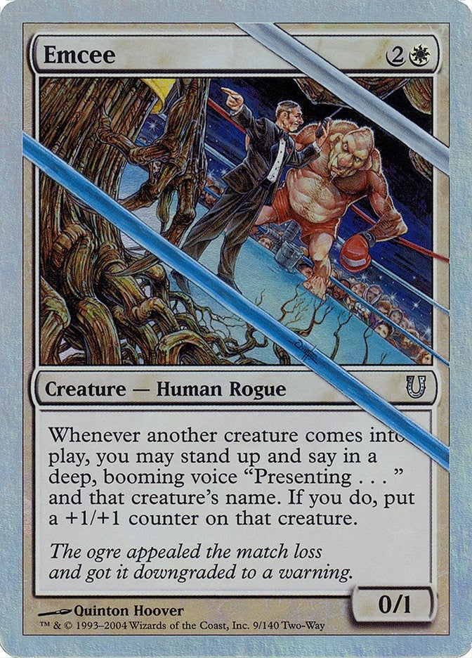 Image for Emcee (Alternate Foil) (9) [Unhinged] - Magic: The Gathering