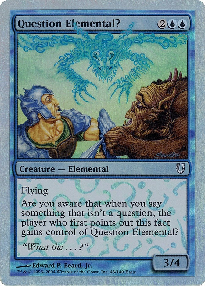 Image for Question Elemental? (Alternate Foil) (43) [Unhinged] - Magic: The Gathering