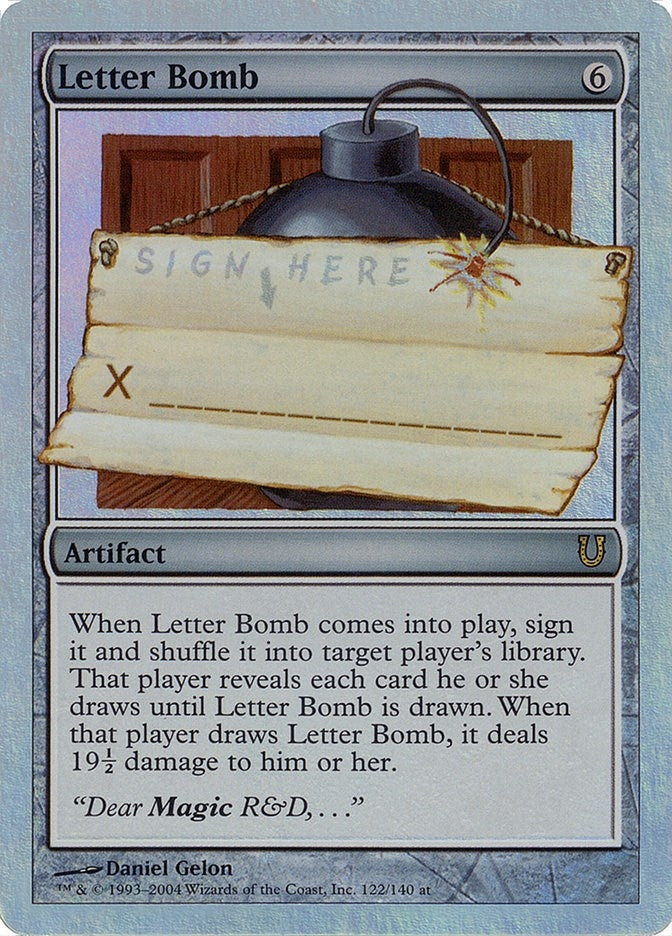 Letter Bomb (Alternate Foil) (122) [Unhinged]