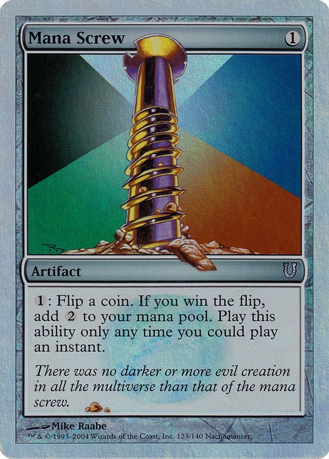 Mana Screw (Alternate Foil) (123) [Unhinged]