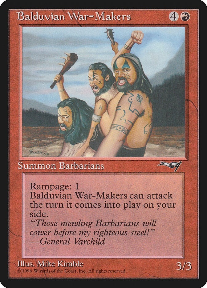 Image for Balduvian War-Makers (Gen. Varchild Flavor) (98) [Alliances] - Magic: The Gathering