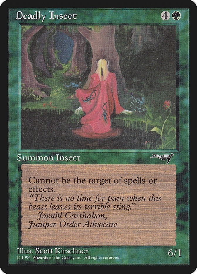 Image for Deadly Insect (Red Robe) (65) [Alliances] - Magic: The Gathering