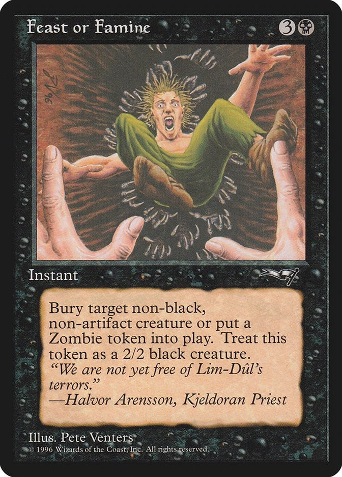 Image for Feast or Famine (Falling into Pit) (9) [Alliances] - Magic: The Gathering