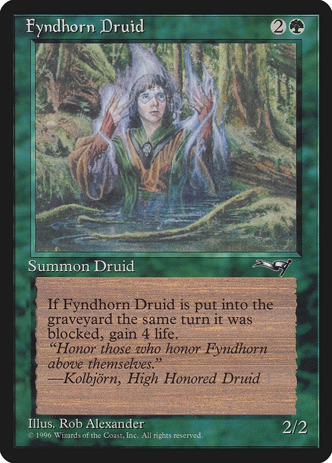 Image for Fyndhorn Druid (Facing Right) (71) [Alliances] - Magic: The Gathering