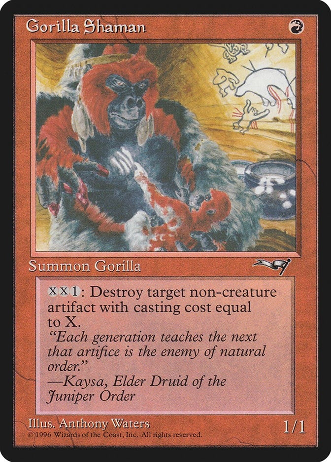 Image for Gorilla Shaman (Holding Baby) (107) [Alliances] - Magic: The Gathering