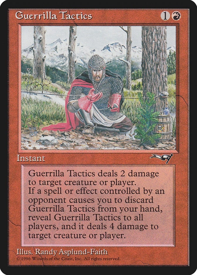 Image for Guerrilla Tactics (Kneeling Knight) (111) [Alliances] - Magic: The Gathering