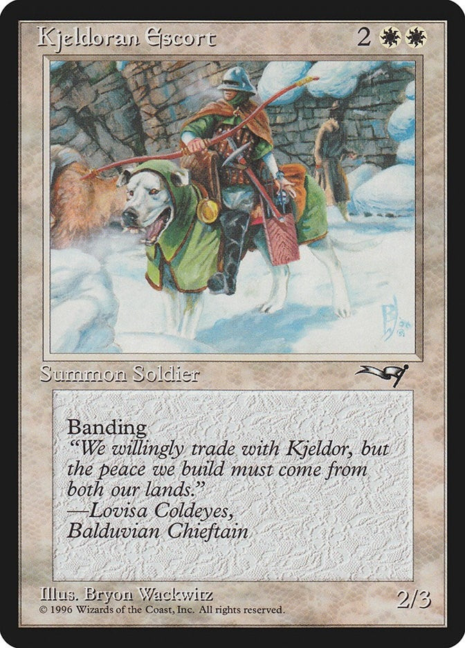 Image for Kjeldoran Escort (Green Blanketed Dog) (134) [Alliances] - Magic: The Gathering