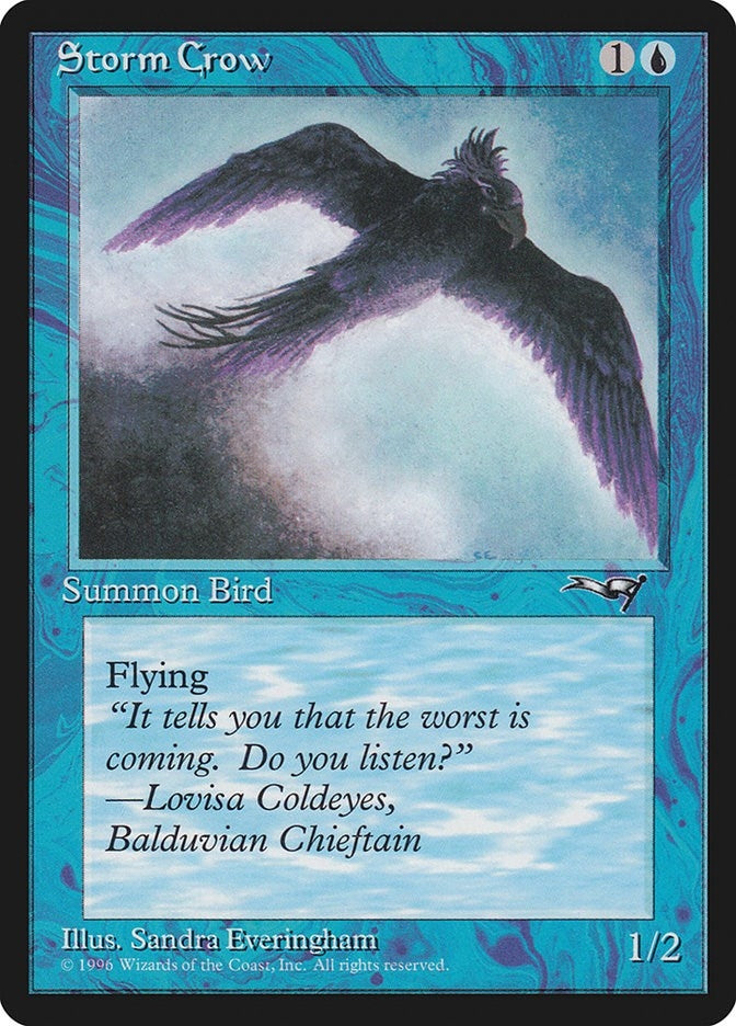 Image for Storm Crow (Flying Right) (55) [Alliances] - Magic: The Gathering