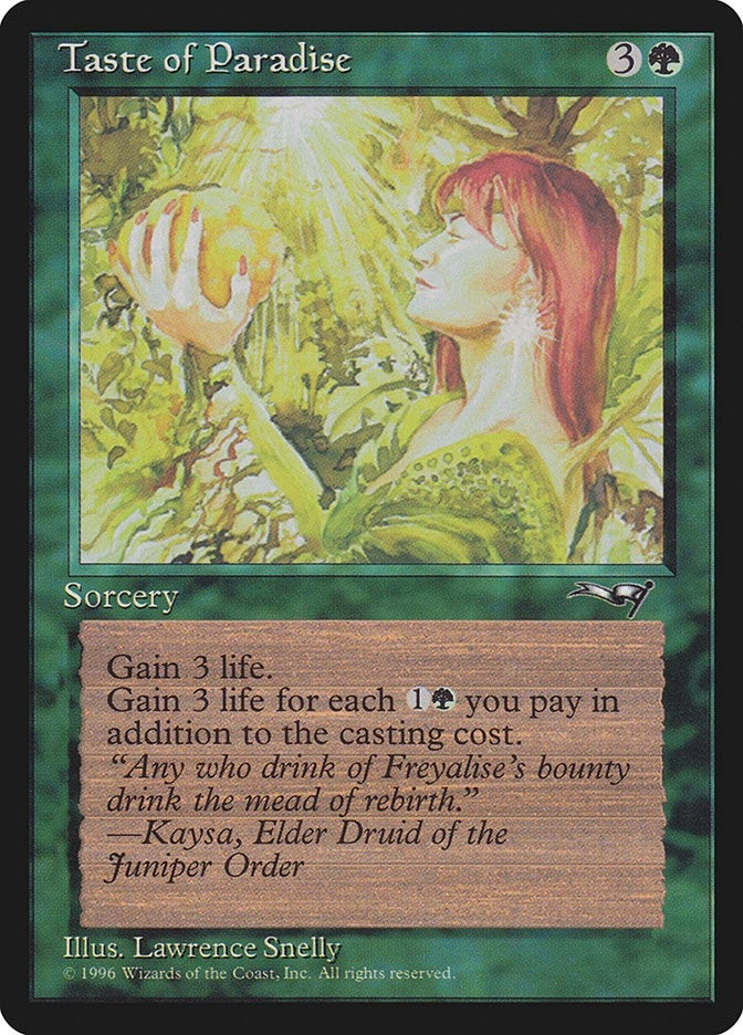 Image for Taste of Paradise (Holding Fruit) (85) [Alliances] - Magic: The Gathering