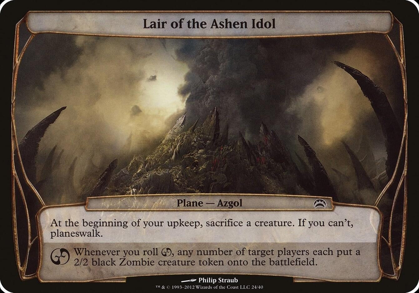 Image for Lair of the Ashen Idol (Planechase 2012) (24) [Oversize Cards] - Magic: The Gathering