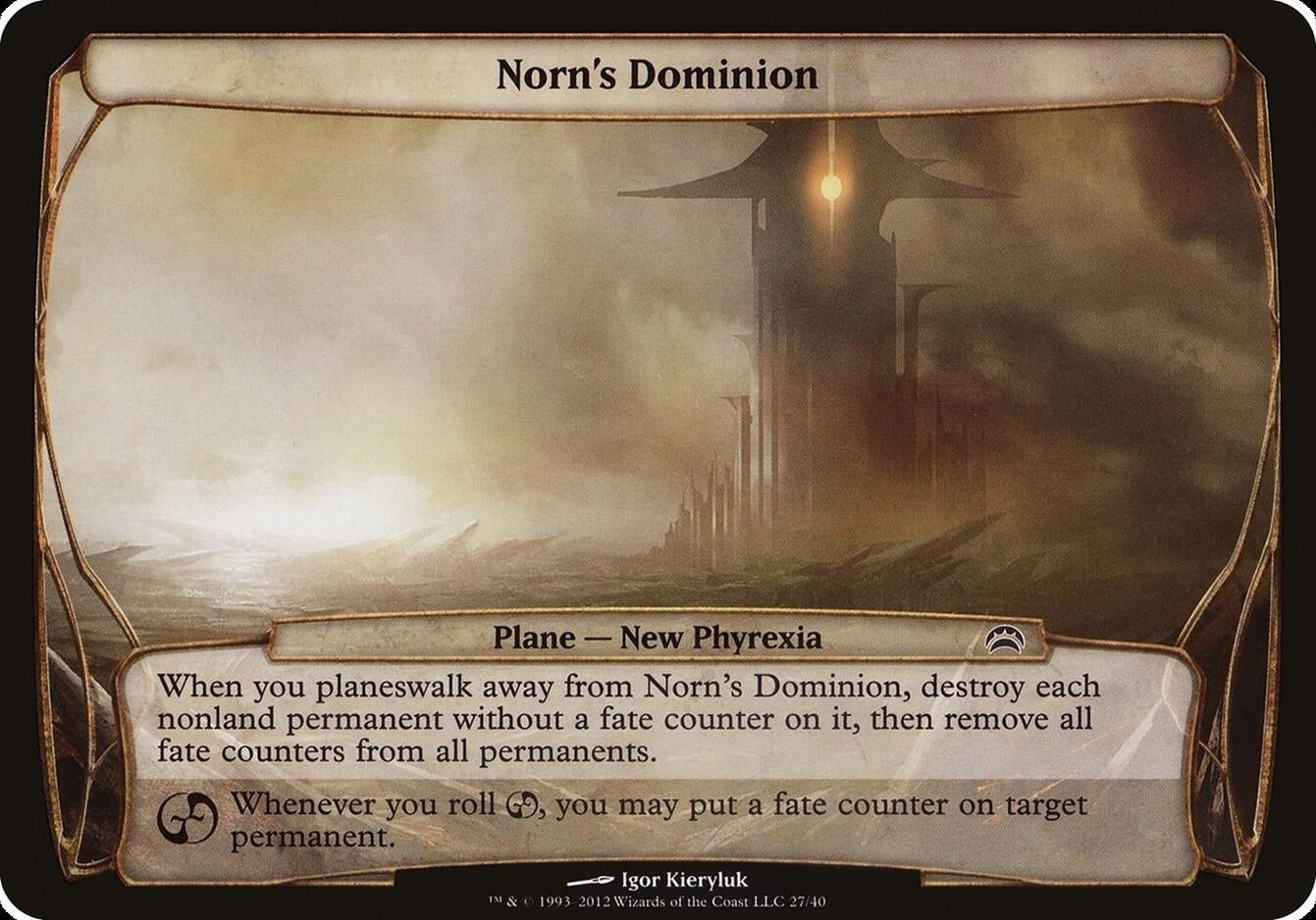 Image for Norn's Dominion (Planechase 2012) (27) [Oversize Cards] - Magic: The Gathering