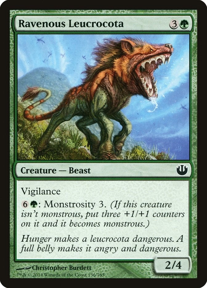 Image for Ravenous Leucrocota (136) [Journey Into Nyx] - Magic: The Gathering