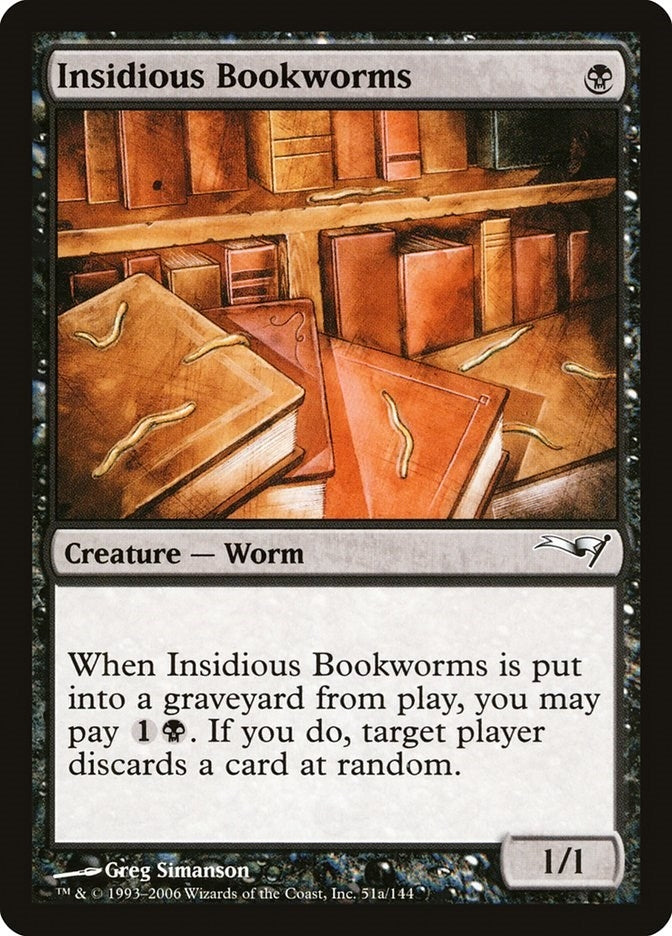Image for Insidious Bookworms (51a) [Coldsnap Theme Deck Reprints] - Magic: The Gathering