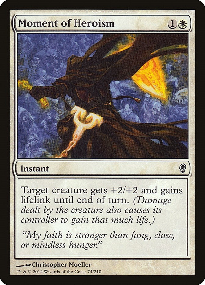 Image for Moment of Heroism (74) [Conspiracy] - Magic: The Gathering