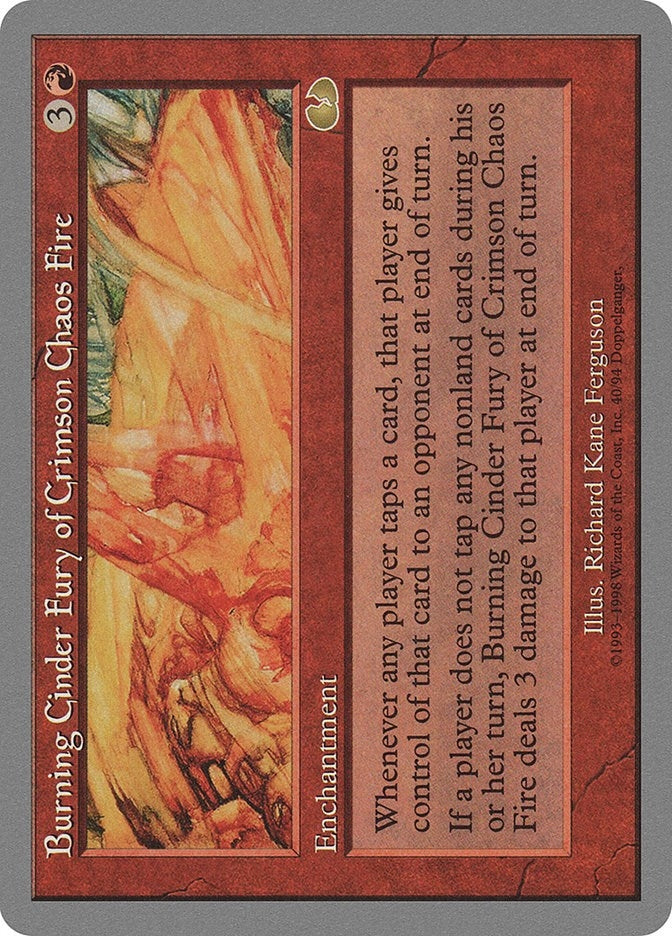Image for Burning Cinder Fury of Crimson Chaos Fire (40) [Unglued] - Magic: The Gathering