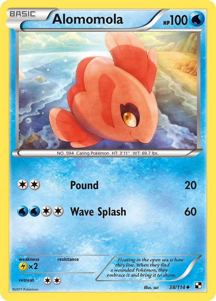 Image for Alomomola (38) (38/114) [Black and White] - Pokemon