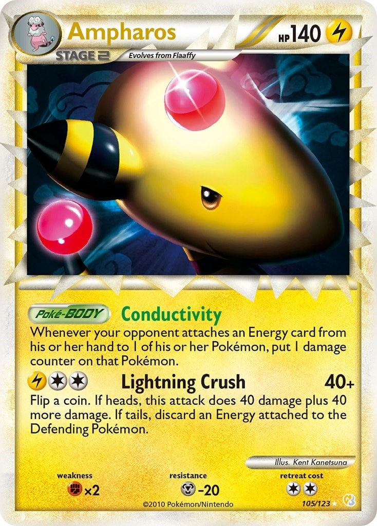 Image for Ampharos (Prime) (105/123) [HeartGold SoulSilver] - Pokemon