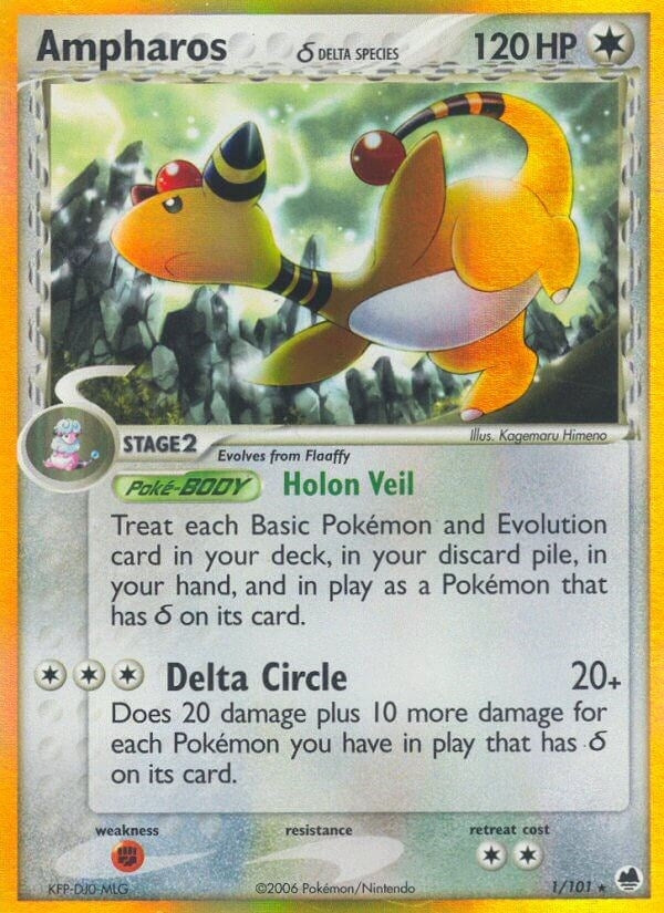 Image for Ampharos (Delta Species) (1/101) [Dragon Frontiers] - Pokemon
