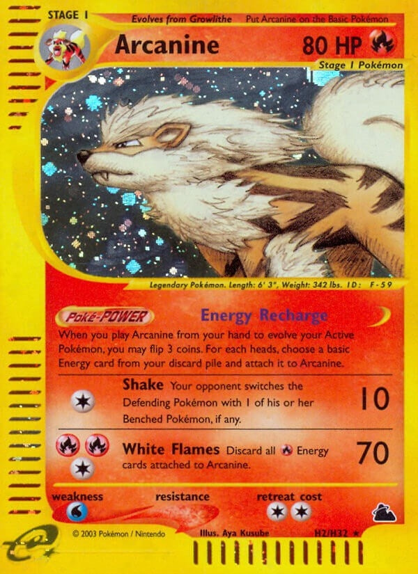 Image for Arcanine (H2) (H02/H32) [Skyridge] - Pokemon