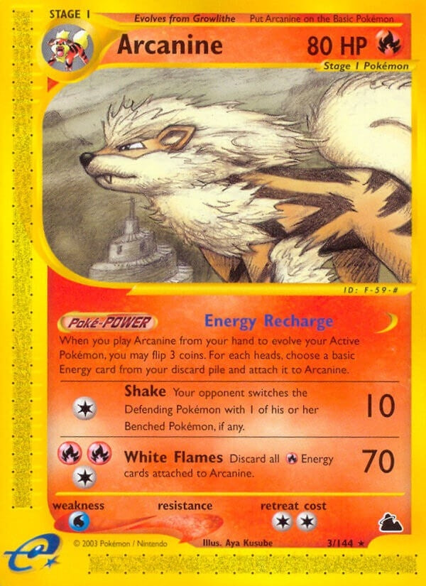 Image for Arcanine (3) (003/144) [Skyridge] - Pokemon