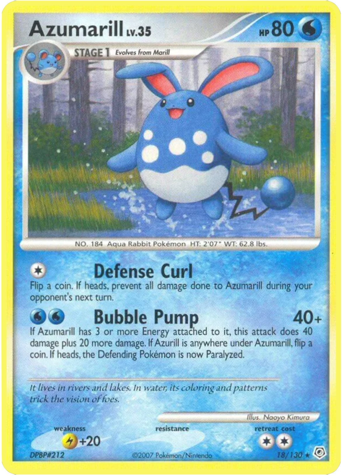 Image for Azumarill (18/130) [Diamond and Pearl] - Pokemon