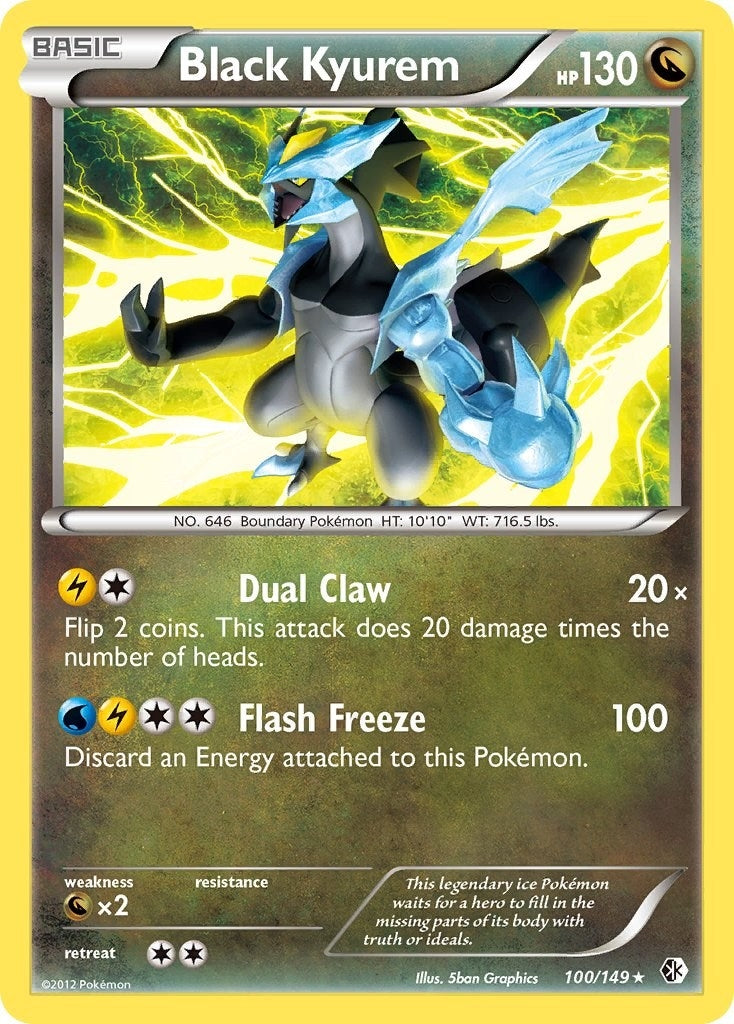 Image for Black Kyurem (100/149) [Boundaries Crossed] - Pokemon