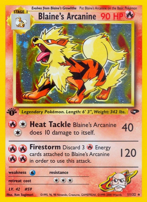 Image for Blaine's Arcanine (001/132) [Gym Challenge] - Pokemon