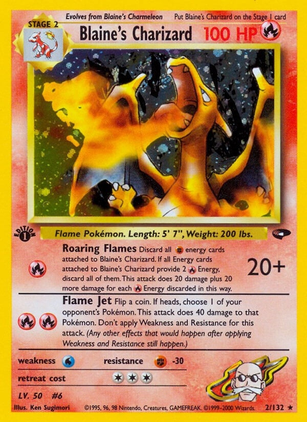 Image for Blaine's Charizard (002/132) [Gym Challenge] - Pokemon